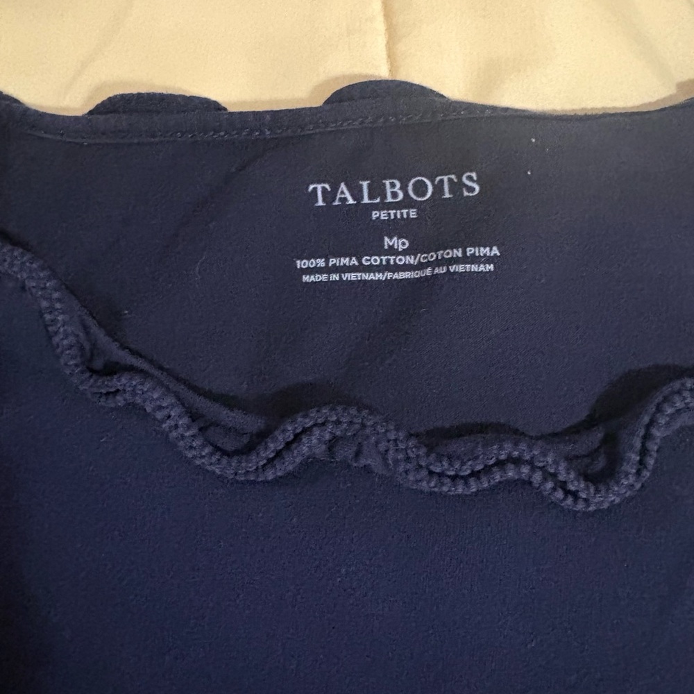 Talbots Dark Blue Cotton Top
